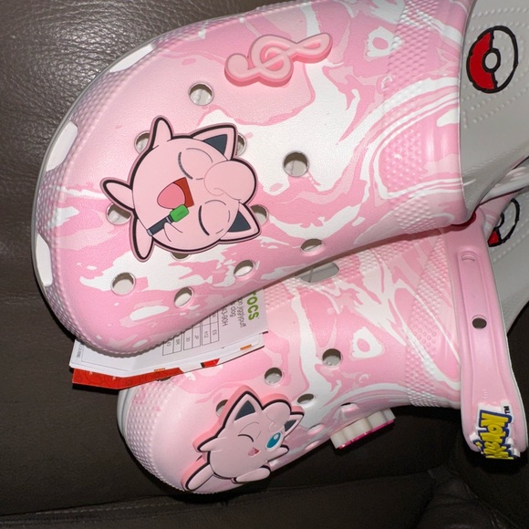 NIB Pokemon Crocs Jigglypuff Pink Classic Clogs Size Men 12 - Picture 5 of 11